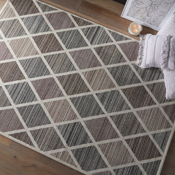 Sanford 525X Geometric Diamond Modern Rug In Multi - Multi